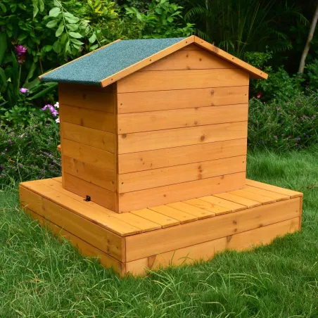 Nichoir flottant en bois pour oiseaux d’eau - 72 x 49 x 58 cm