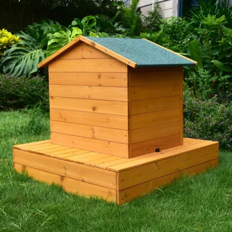 Nichoir flottant en bois pour oiseaux d’eau - 72 x 49 x 58 cm