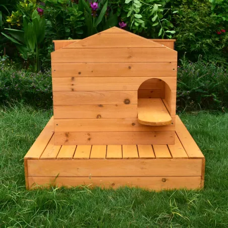 Nichoir flottant en bois pour oiseaux d’eau - 72 x 49 x 58 cm