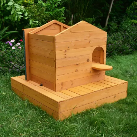 Nichoir flottant en bois pour oiseaux d’eau - 72 x 49 x 58 cm