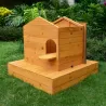 Nichoir flottant en bois pour oiseaux d’eau - 72 x 49 x 58 cm