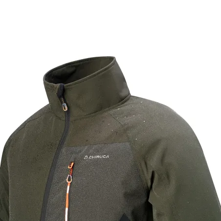 Veste softshell Chiruca Odisea verte à renforts ripstop