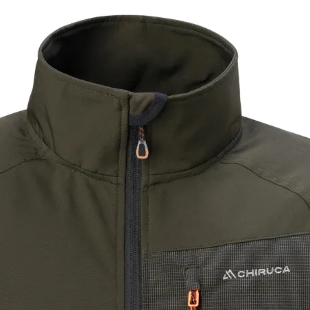 Veste softshell Chiruca Odisea verte à renforts ripstop