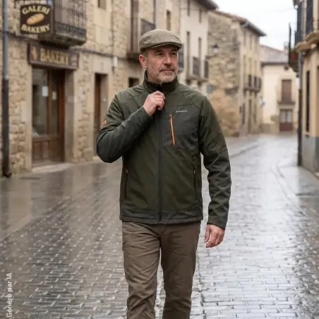Veste softshell Chiruca Odisea verte à renforts ripstop
