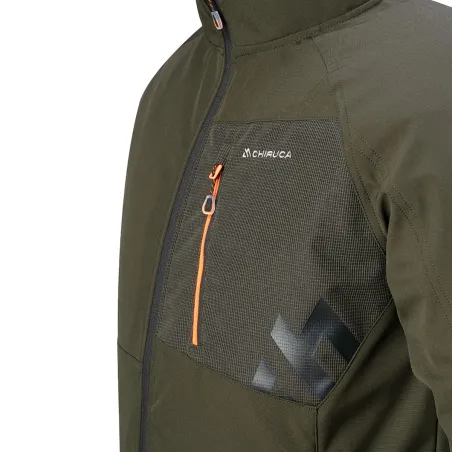 Veste softshell Chiruca Odisea verte à renforts ripstop