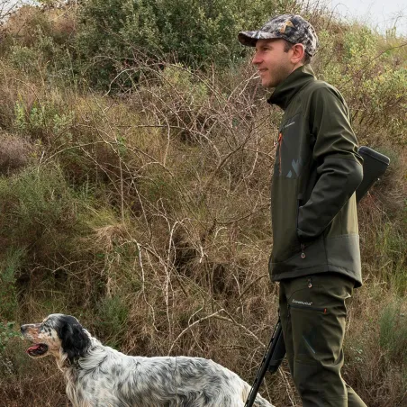 Veste softshell Chiruca Odisea verte à renforts ripstop