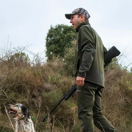 Veste softshell Chiruca Odisea verte à renforts ripstop