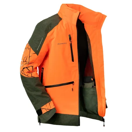 Veste de Chasse Technique Isis Orange/Verte T2XL - Norme EPI Grand Gibier