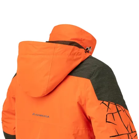 Veste de Chasse Technique Isis Orange/Verte T2XL - Norme EPI Grand Gibier