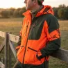 Veste de Chasse Technique Isis Orange/Verte T2XL - Norme EPI Grand Gibier
