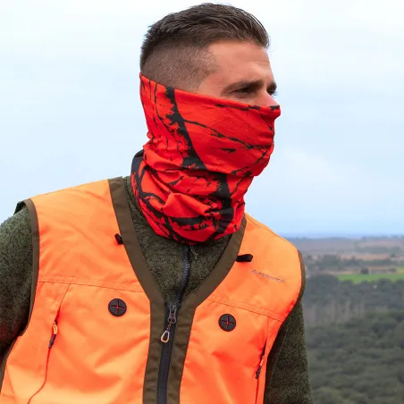 Gilet Chiruca Onuris orange et vert à poches GPS | Ducatillon