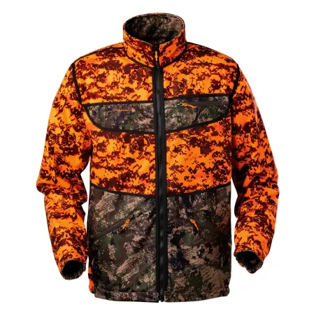 Veste Chiruca Axes Digi Camo réversible, verte et orange