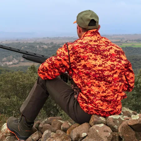 Veste Chiruca Axes Digi Camo réversible, verte et orange