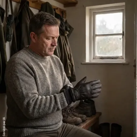 Gants Deerhunter marron en cuir de chèvre déperlant | Ducatillon