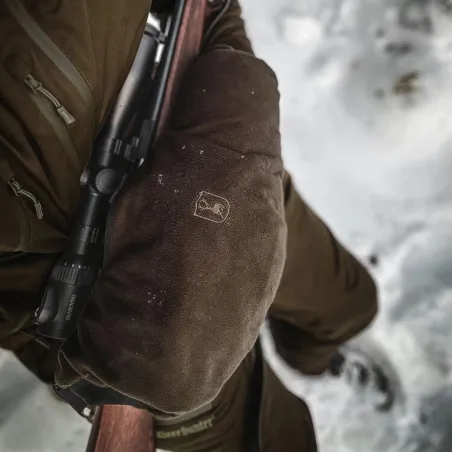 Gants Deerhunter marron en cuir de chèvre déperlant | Ducatillon