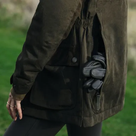 Gants Deerhunter marron en cuir de chèvre déperlant | Ducatillon