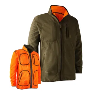 Veste polaire réversible Deerhunter Gamekeeper orange verte
