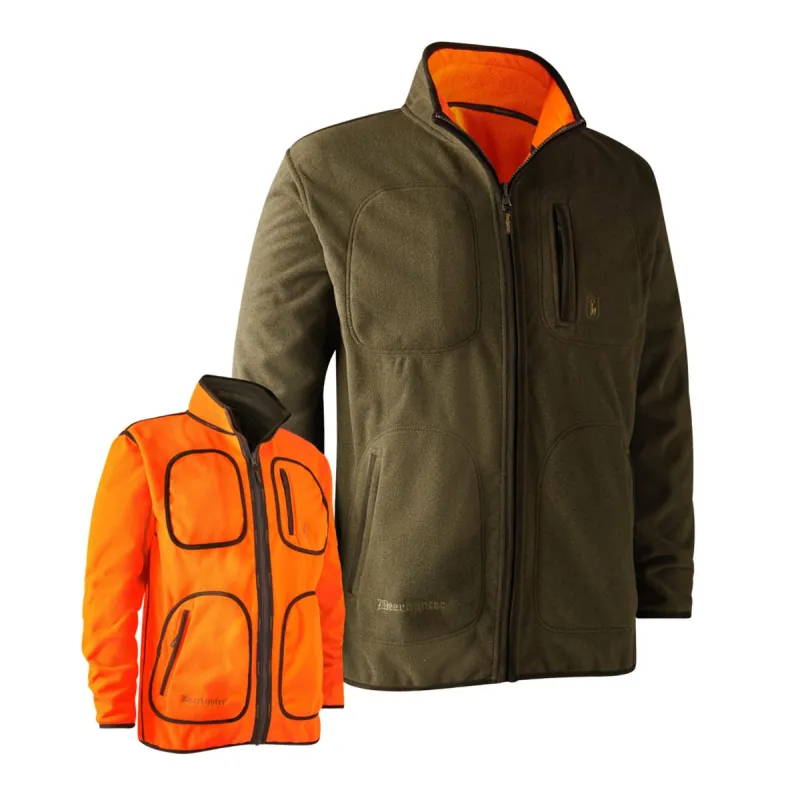 Veste polaire réversible Deerhunter Gamekeeper orange verte