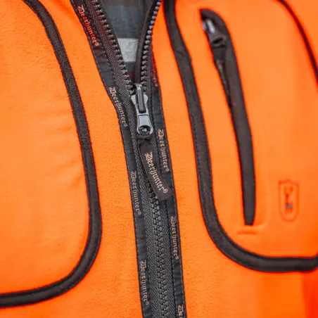 Veste polaire réversible Deerhunter Gamekeeper orange verte