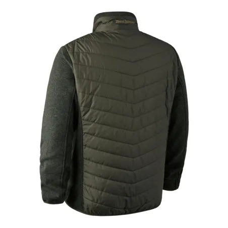 Veste matelassée Deerhunter Moor verte à empiècements tricotés
