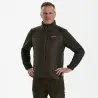 Veste matelassée Deerhunter Moor verte à empiècements tricotés