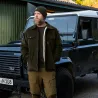 Veste Deerhunter verte en velours côtelé doublée sherpa