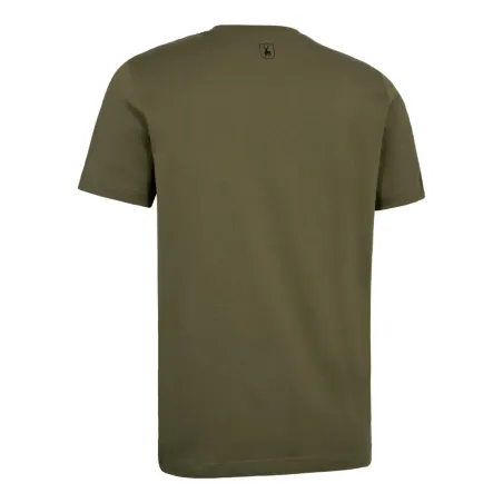 T-shirt Deerhunter Jaxon kaki motif sanglier, coton 160 g/m²