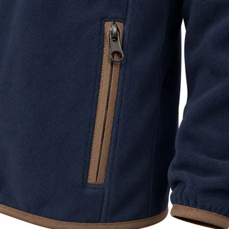 Blouson polaire épais 350 g/m² 4 poches bleu marine S-4XL