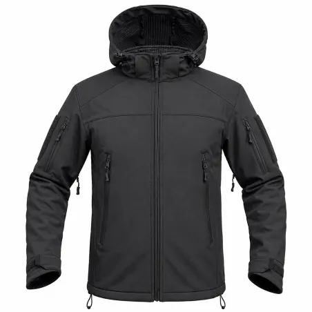 Veste Softshell Homme Noire Résistante & Confortable