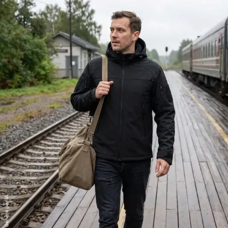 Veste Softshell Homme Noire Résistante & Confortable