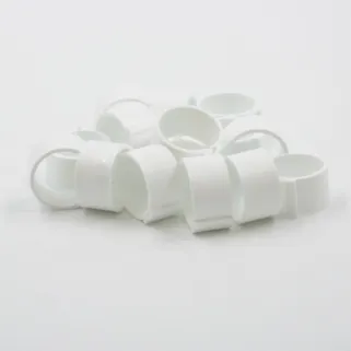 Bagues à clip éco Ø25mm - Lot de 50 pièces blanches