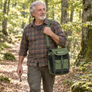 Sac à Champignons Vert avec Armature Anti-Écrasement