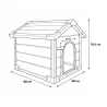 Niche chien polypropylène toit chalet 80x80x79,5 cm