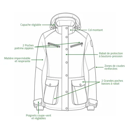 Veste chasse femme Anar Hirvas - Polyester résistant