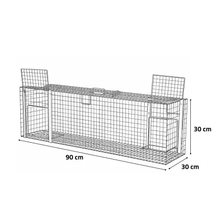 Piège à pies 3 compartiments - Maille 30x30x90 cm efficace