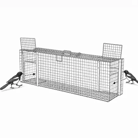 Piège à pies 3 compartiments - Maille 30x30x90 cm efficace