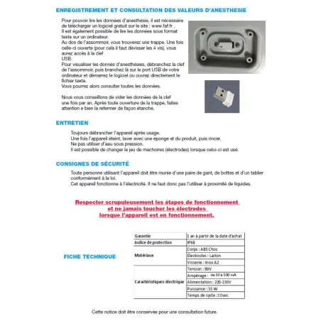 Assommoir électrique VE Memory pour volailles et lapins