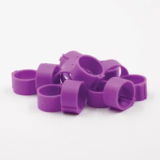 Bagues à clip éco Ø25mm - 50 pièces mauves