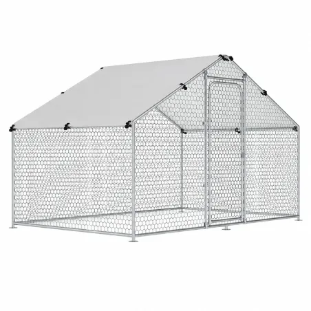 Enclos volailles 6m² - Toit étanche et cadre renforcé