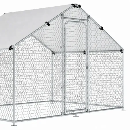 Enclos volailles 6m² - Toit étanche et cadre renforcé