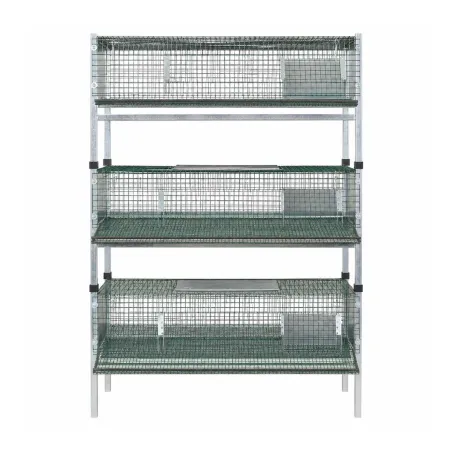 Kit 3 cages compactes pour cailles pondeuses 100x50x180cm