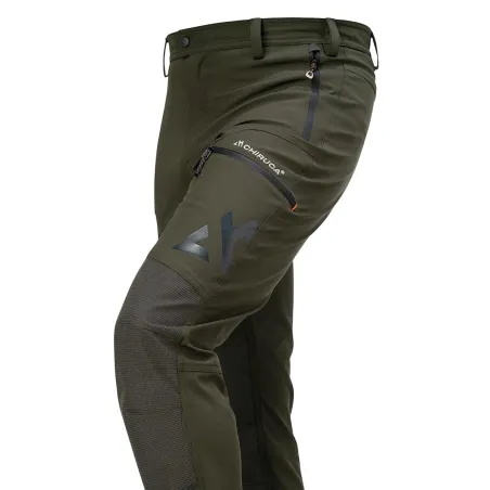 Pantalon Chiruca Lykos vert coupe-vent et déperlant
