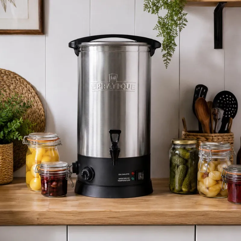 Stérilisateur inox 26 L pour 10 bocaux de 1 L