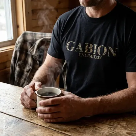 T-shirt noir tubulaire Baie Gabion Unlimited