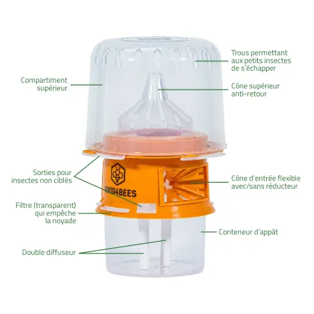Kit piège frelons asiatiques + attractifs + diffuseurs
