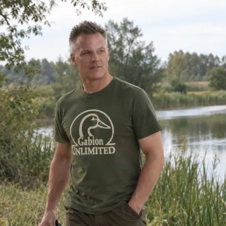 T-shirt kaki unisexe Gabion Unlimited léger