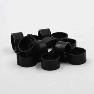 Bagues à clip éco Ø25mm - Lot de 50 noires