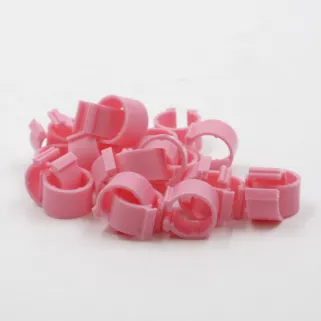 Bagues à clip éco Ø25mm rose - Lot de 50 pièces