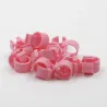 Bagues à clip éco Ø25mm rose - Lot de 50 pièces