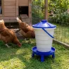Abreuvoir 25L sur pieds bleu/blanc pour volailles